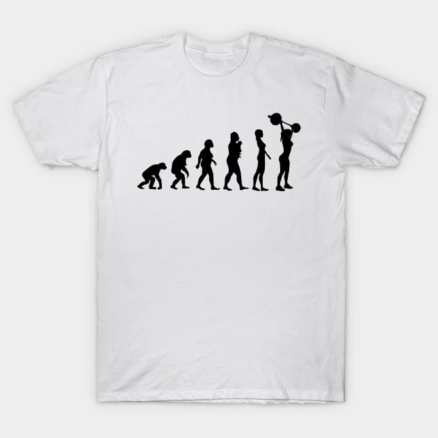 Evolution Weights Female T-Shirt by SillyShirts